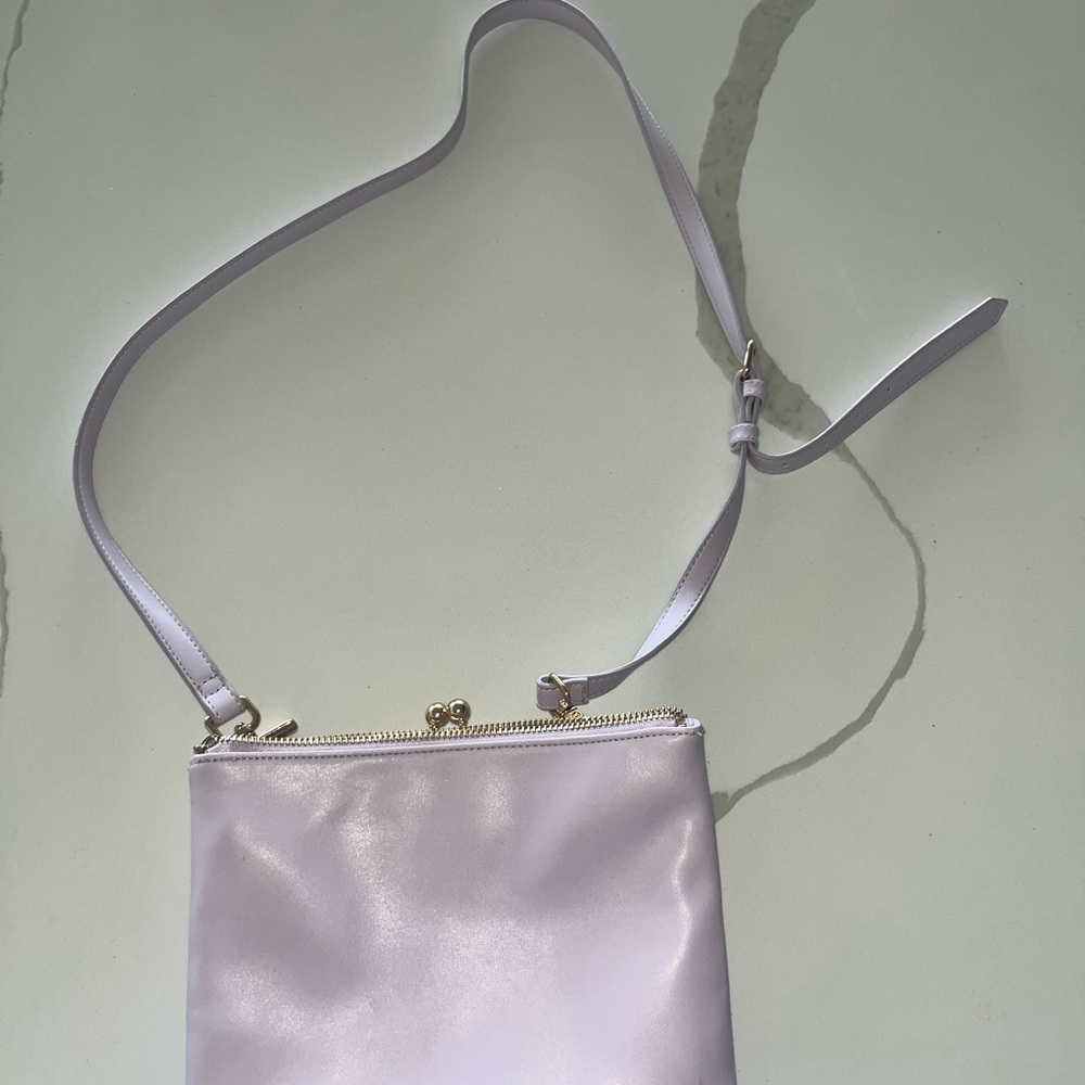 Lavender Crossbody Bag - Faux Leather